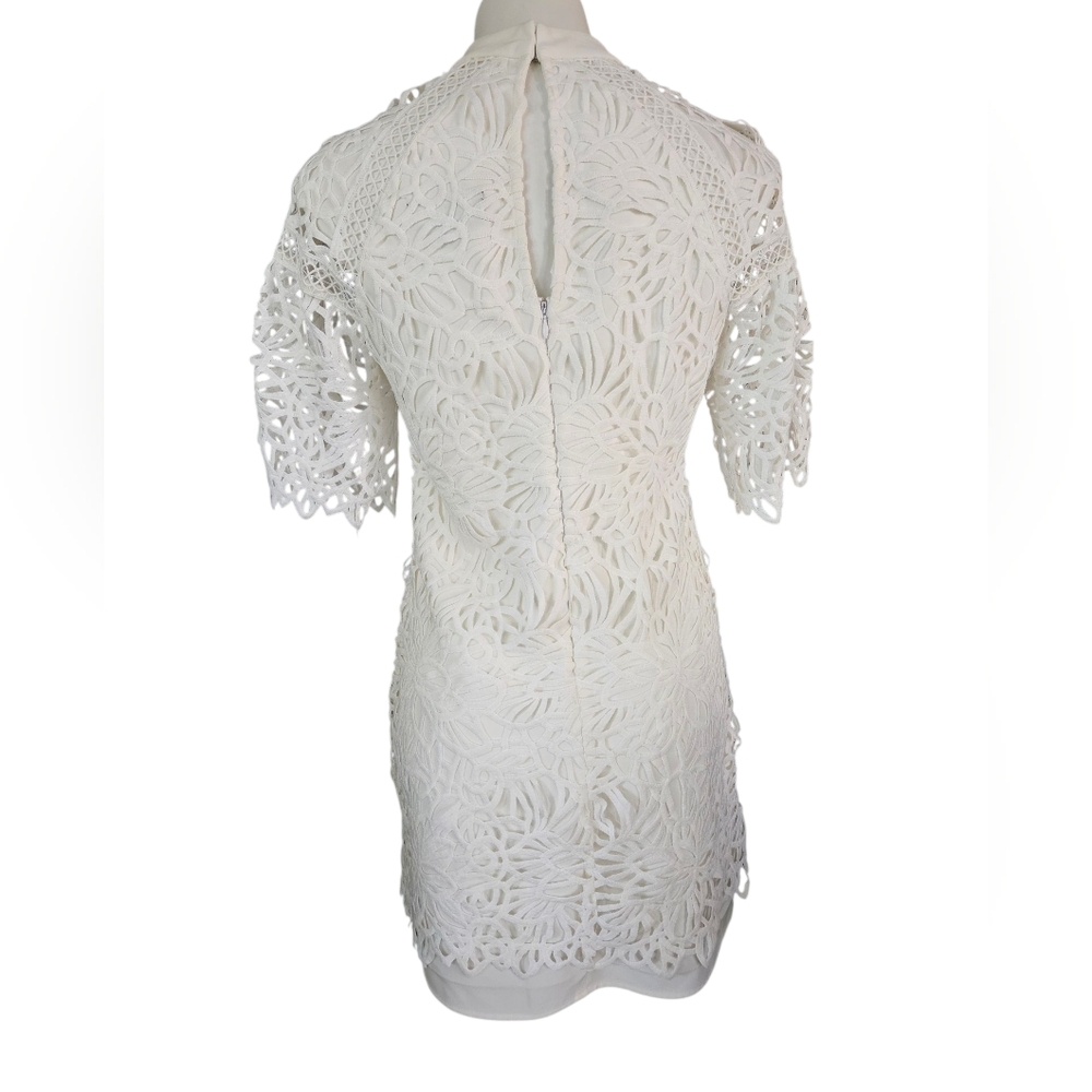 Laundry By Shelli Segal White Lace Mini Dress - Picture 4 of 5